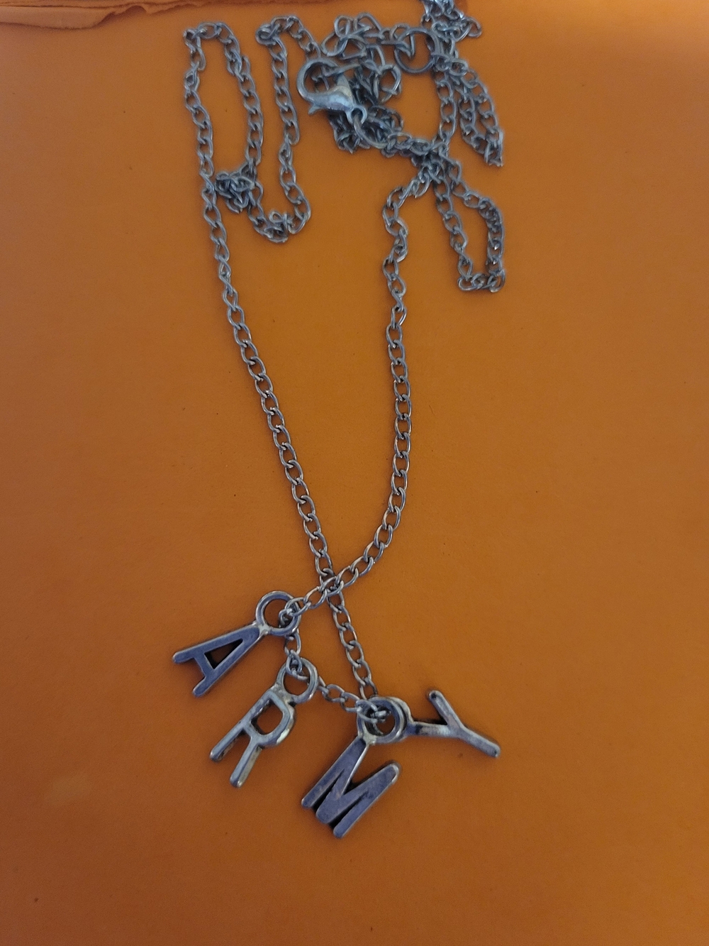 Silver "BTS ARMY" Necklace